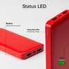 SBS PowerBank 10000mAh, 2USB-A/C piros