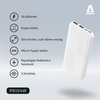 Avax PB104W Lighty 10.000mAh Powerbank, fehér Avax PB104W Lighty 10.000mAh Powerbank, fehér