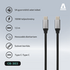 Avax CB303G Steely USB-C/USB-C kábel, 1,5 m Avax CB303G Steely USB-C/USB-C kábel, 1,5 m