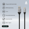 CB301G STEELY USB A-C 3A, 1.5m kábel