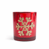 Karácsony teamécses pohár piros/arany