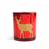 Karácsony teamécses pohár piros/arany