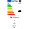 Egyajtós hűtő, E, 127l, fehér, LED