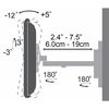 SBOX Fali konzol LCD-221, dönthető, forgatható, 13