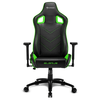 Sharkoon Gamer szék - Elbrus 2 Black/Green (állítható magasság; állítható kartámasz; műbőr; acél talp; 150kg-ig)