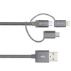 Skross Steel Line 3in1 (Micro/Type-C/Lightning) USB kábel, 1 m