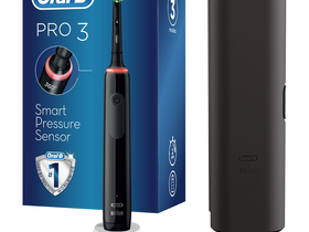 Oral-B PRO3 3500 Elektromos Fogkefe Cross Action Fejjel, Fekete Fekete