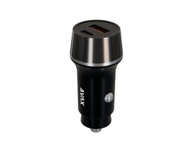 Avax CC304B CARLY 38W USB-C (PD3.0) + USB-A (QC) Autós töltő Avax CC304B CARLY 38W USB-C (PD3.0) + USB-A (QC) Autós töltő