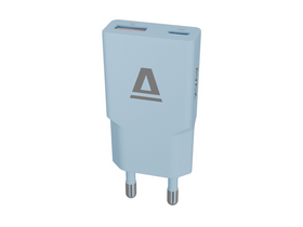 Avax CH641LB Nano Slim 30W USB-C+USB-A Hálózati töltő, világoskék Avax CH641LB Nano Slim 30W USB-C+USB-A Hálózati töltő, világoskék
