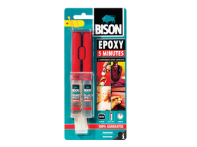 Bison 5 perces kétkomponensű epoxy ragasztó, 24 ml (B05447)