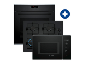 Bosch HBG272EB3 Beépíthető sütő + POH6B6K30 Beépíthető gázfőzőlap + BFL554MB0 Beépíthető mikrohullámú sütő Bosch HBG272EB3 Beépíthető sütő + POH6B6K30 Beépíthető gázfőzőlap + BFL554MB0 Beépíthető mikrohullámú sütő