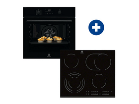 Electrolux EOD6P77WZ Beépíthető sütő + Electrolux EHF6547FXK Beépíthető kerámia főzőlap