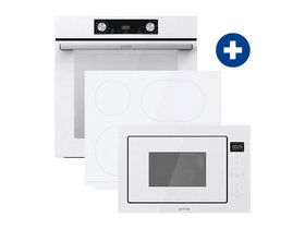 Gorenje BOS6737E06WG Beépíthető sütő + Gorenje ECT643WCSC Kerámia főzőlap + Gorenje BM251SG2WG Beépíthető mikrohullámú sütő