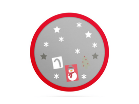 Karácsonyfa alá terítő, 97 cm, Piros / szürke (58277B) Karácsonyfa alá terítő, 97 cm, Piros / szürke (58277B)