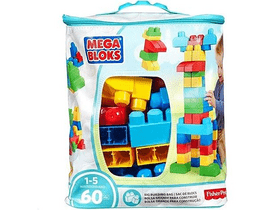 Mega Bloks Klasszikus színű építőkockák táskában - 60db (DCH55) Mega Bloks Klasszikus színű építőkockák táskában - 60db (DCH55)