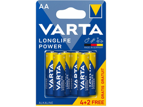VARTA LONGLIFE POWER ceruza/ AA/ LR06 elem BL4+2