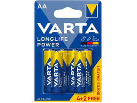 VARTA LONGLIFE POWER ceruza/ AA/ LR06 elem BL4+2 VARTA LONGLIFE POWER ceruza/ AA/ LR06 elem BL4+2