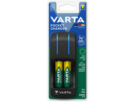 VARTA Pocket töltő  + 4db AA 2600 mAh akkumulátor