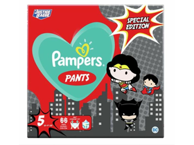 Pampers Pants Az Igazság Ligája szuperhősös havi pelenkacsomag, 5-ös méret, 66 db