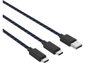 Venom VS5002 Dual Play & Charge USB Type-C Töltőkábel, 3m Venom VS5002 Dual Play & Charge USB Type-C Töltőkábel, 3m