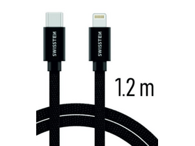 Swissten podatkovni i kabel za punjenje s tekstilnim premazom, USB-C/lightning, 1,2 m, crni (71525201) Swissten podatkovni i kabel za punjenje s tekstilnim premazom, USB-C/lightning, 1,2 m, crni (71525201)