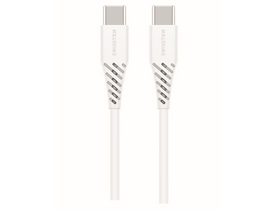 Swissten töltőkábel, TPE, USB-C/USB-C PowerDelivery 5A (100W), 1,5 m, fehér (71506520) Swissten töltőkábel, TPE, USB-C/USB-C PowerDelivery 5A (100W), 1,5 m, fehér (71506520)