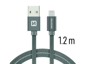 Swissten podatkovni i kabel za punjenje s tekstilnim premazom, USB/lightning, 1,2 m sivi (71523202) Swissten podatkovni i kabel za punjenje s tekstilnim premazom, USB/lightning, 1,2 m sivi (71523202)