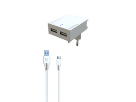 Swissten mrežni adapter za brzo punjenje, Smart IC, 2 USB porta, 3A, bijeli + lightning MFI kabel (22045000) Swissten mrežni adapter za brzo punjenje, Smart IC, 2 USB porta, 3A, bijeli + lightning MFI kabel (22045000)