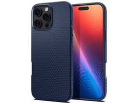 Spigen ACS08118 iPhone 16 Pro Szilikon tok, sötétkék Spigen ACS08118 iPhone 16 Pro Szilikon tok, sötétkék