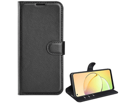 Gigapack Realme 10 Bőr hatású flip tok, fekete (GP-139595)
