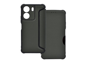 Gigapack Poco C65/ Redmi 13C Bőr hatású flip tok, sötétzöld (GP-154441)