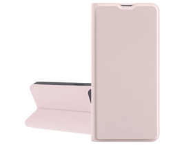 Gigapack Xiaomi Poco X6 Bőr hatású flip tok, babarózsaszín (GP-155565)