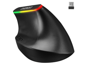 Everest SMW-618 Ergonomic Vertical Vezeték nélküli egér, 1600 DPI, 6 gomb, optikai, fekete, RGB LED Everest SMW-618 Ergonomic Vertical Vezeték nélküli egér, 1600 DPI, 6 gomb, optikai, fekete, RGB LED