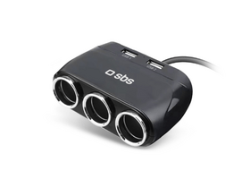 SBS 12W Szivargyújtós autóstöltő, 2xUSB-A (TECRSPLIT324AK)