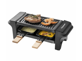 Mini Raclette grill, fekete&fa