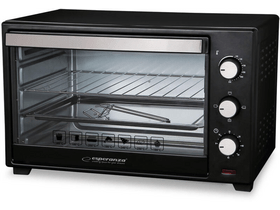 Esperanza EKO008 Prosciutto Mini sütő, 25l, fekete Esperanza EKO008 Prosciutto Mini sütő, 25l, fekete