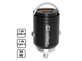 Cellect Mini autós töltő, 30W (MPCB-PD30WM-BK) Cellect Mini autós töltő, 30W (MPCB-PD30WM-BK)