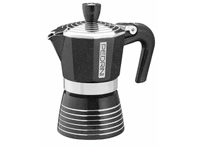 Pedrini 02CF128 Kotyogós kávéfőző, 3 csészés, fekete