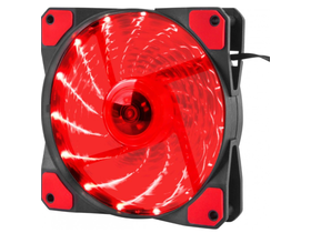 120x120 mm rendszerhűtő, piros LED