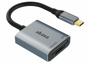 USB C 2 portos kártyaolvasó,fekete