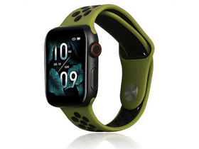 Gigapack Apple Watch Series Okosóra pótszíj, szilikon, sötétzöld/fekete (GP-141149) Gigapack Apple Watch Series Okosóra pótszíj, szilikon, sötétzöld/fekete (GP-141149)