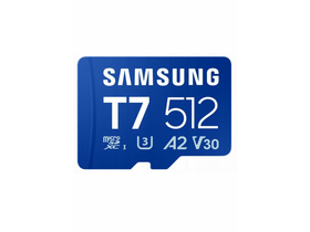 Samsung T7 C10 microSD memóriakártya, 512GB (MB-MB512T/WW) Samsung T7 C10 microSD memóriakártya, 512GB (MB-MB512T/WW)