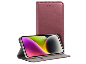 Gigapack Xiaomi 14 Ultra Bőr hatású flip tok, burgundi (GP-157835)