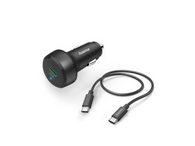 Hama 201614 USB Type-C Autós töltő, fekete Hama 201614 USB Type-C Autós töltő, fekete