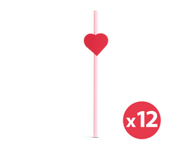 Family 57603A Papír szívószál, szív, 197 x 6 mm, 12 db Family 57603A Papír szívószál, szív, 197 x 6 mm, 12 db