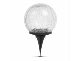 Leszúrható szolár üveggömb 15 cm 20 LED