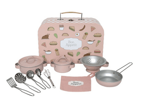 Jabadabado Konyhai készlet böröndben, pasztell rózsaszín (G12026) Jabadabado Konyhai készlet böröndben, pasztell rózsaszín (G12026)