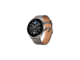 Watch GT 3 Pro Gray Leather Strap 46mm