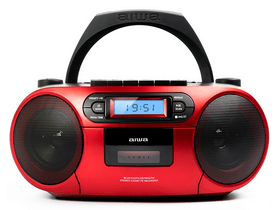 Aiwa RC-250RD hordozható retro boombox, piros