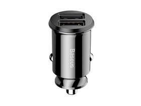 Baseus Grain autóstöltő 3,1A, fekete (CCALLML01)